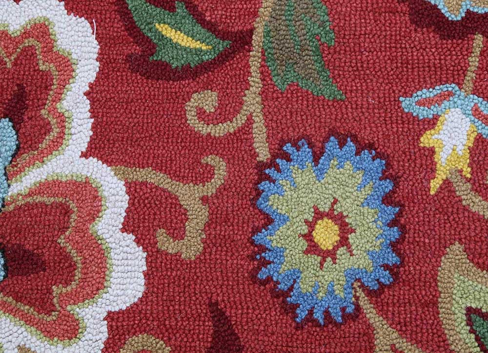 ZORA CARPET Orange Handmade Tuffted Blended Pure Woollen Carpet for Living Room...